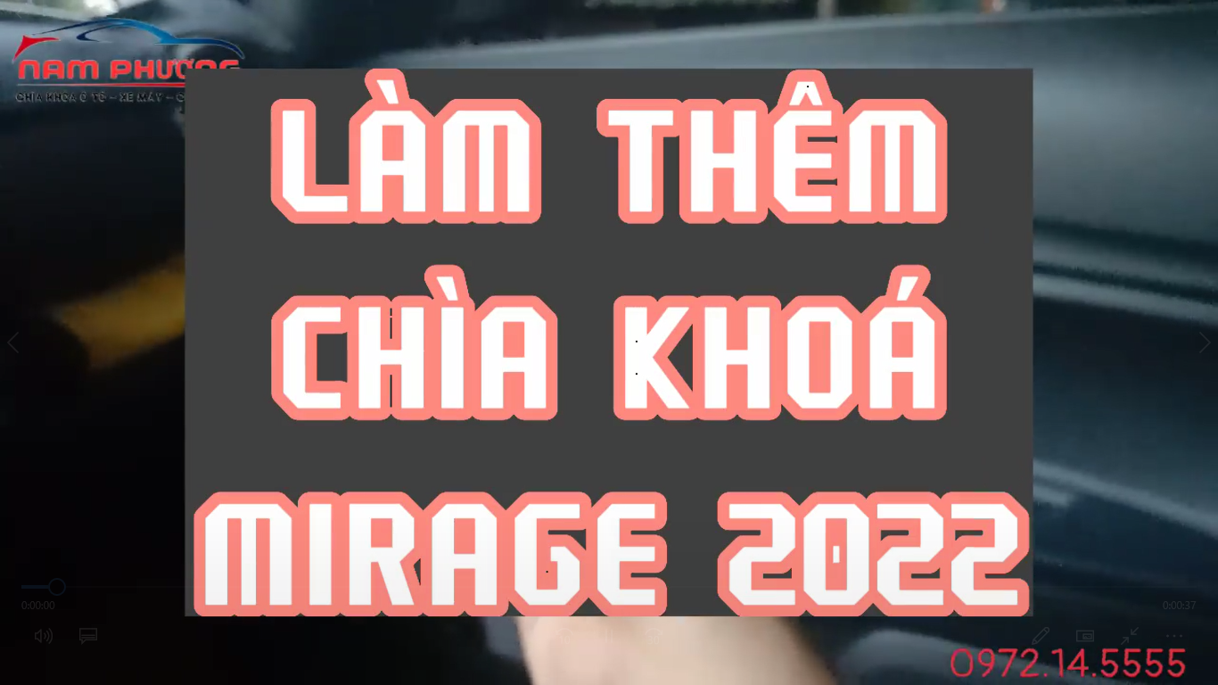 Làm thêm chìa khoá ô tô Mitsubishi_Mirage tại Hạ Long Quảng Ninh