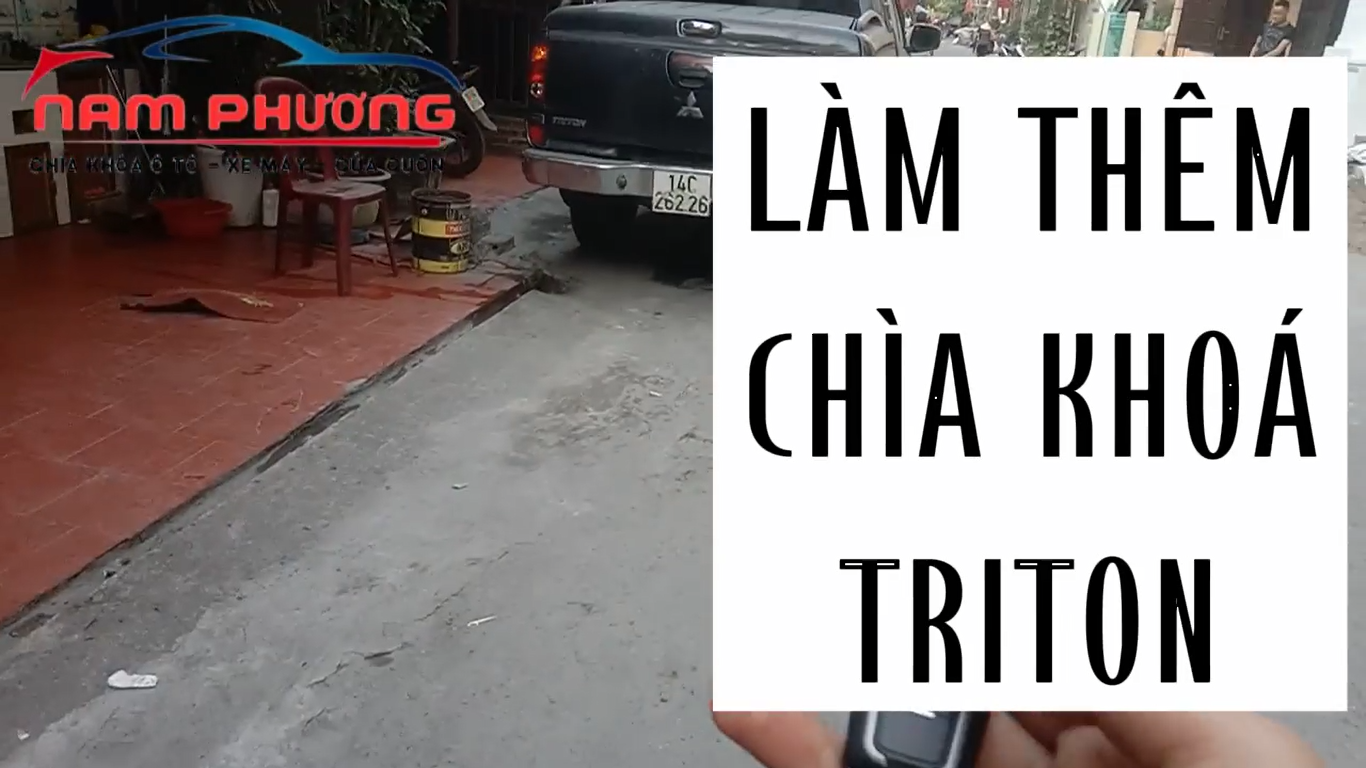 Làm thêm chìa khoá ô tô Mitsubishi_triton tại Cửa Ông Cẩm Phả Quảng Ninh