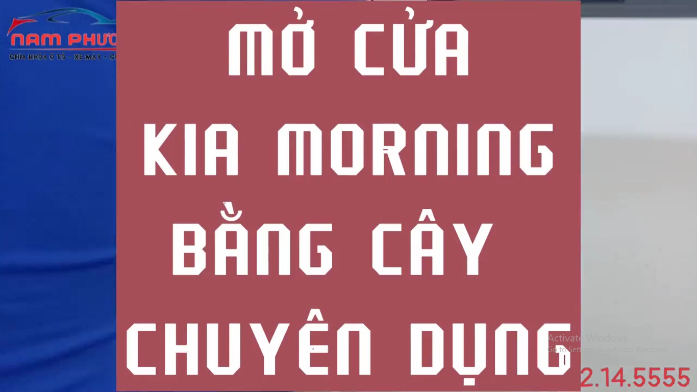 Mở cửa xe KIA Morning bằng cây mở chuyên dụng cho khách Bãi Cháy Quảng Ninh | Làm điều khiển ô tô ở Hạ Long|Làm điều khiển cửa cuốn ở Hạ Long